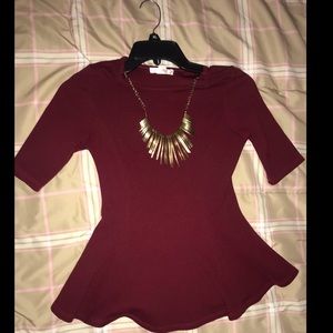 Dressy maroon top